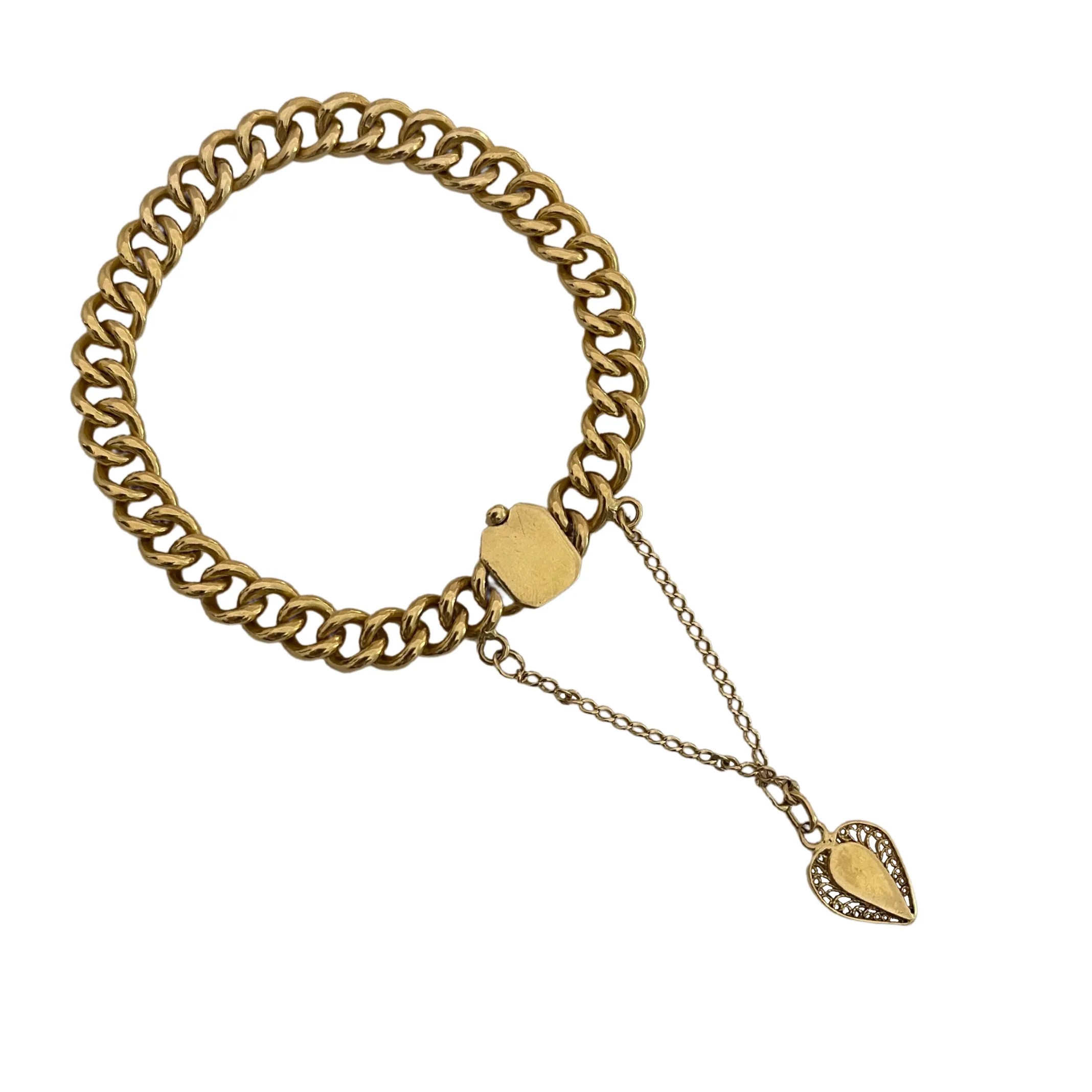 Vintage 18k Gold Curb Link Bracelet