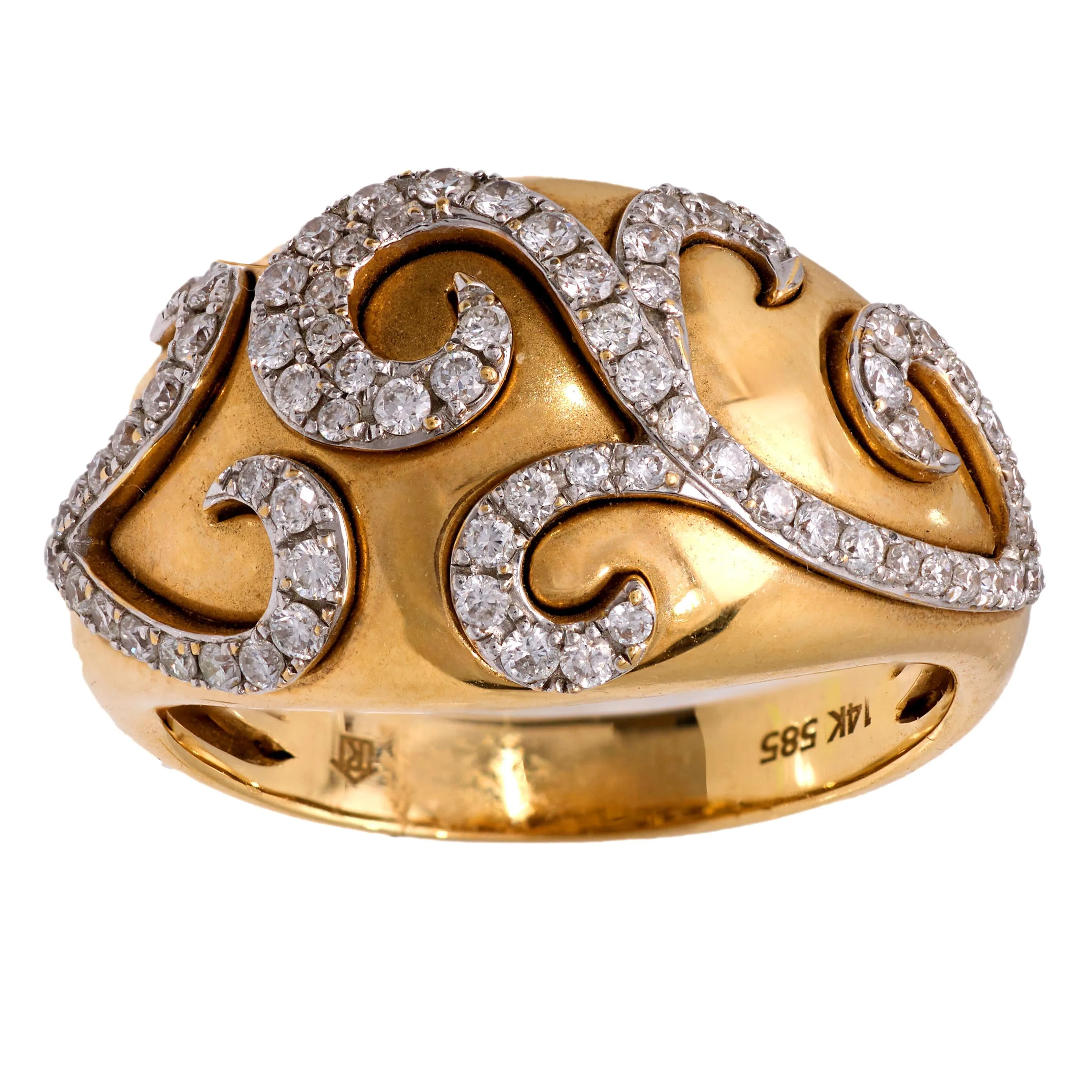 Vintage diamond 14k yellow gold ring