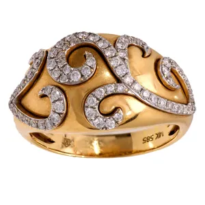 Vintage diamond 14k yellow gold ring